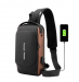 Solid USB Charging Port Sling Anti-Theft Shoulder Bag